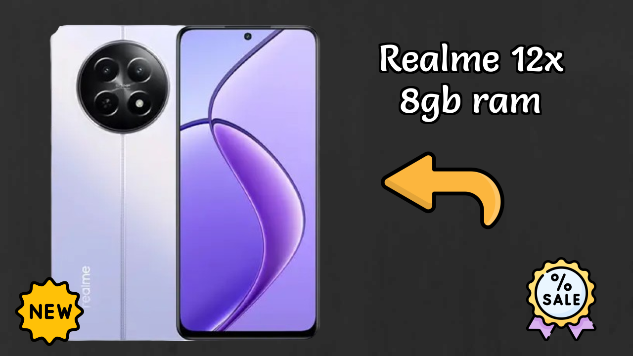 Realme 12x 8GB RAM Display Size: 6.72 Inches (17.07 Cm) Screen Quality